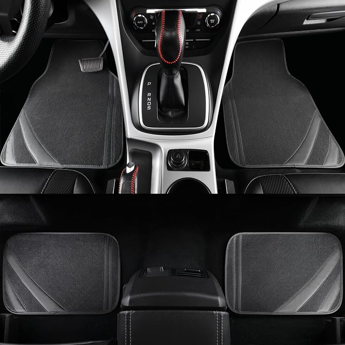 CAR PASS Car Floor Mats, Edge Leather Waterproof Car Mats - Image 4