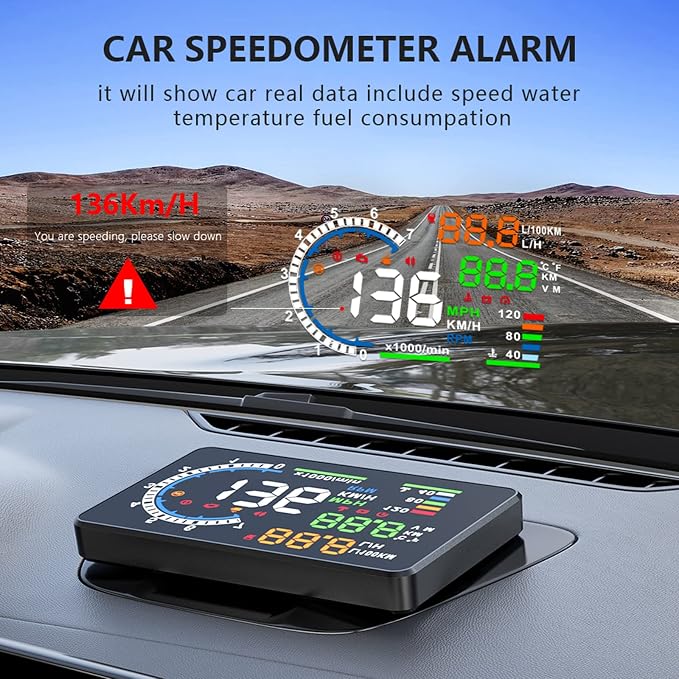 Heads Up Display for Cars, Digital Speedometer for Car A8 - Image 2