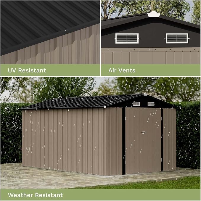 Patiowell 8 x 12 FT Metal Storage Shed - Image 4