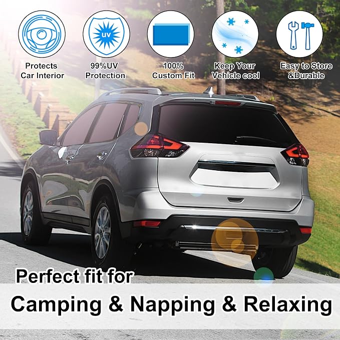 TINGLU Window Shades for Nissan Rogue 2014-2020 Accessories Full Windows Rear - Image 6