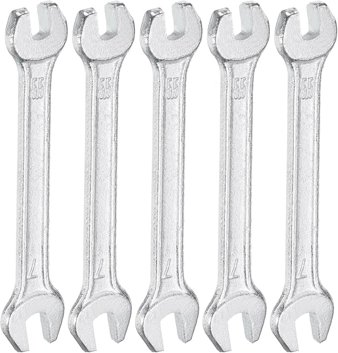 HARFINGTON 5pcs Double Open End Wrench 5.5mm x 7mm Metric 15 Degree Offset by HARFINGTON