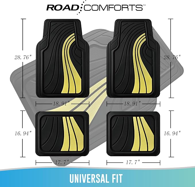 Road Comforts Car Floor Mats Full Set – Front & Rear Car Floor Mats - Image 5