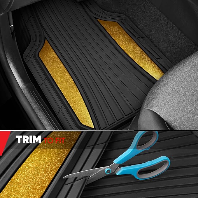 Motor Trend ChromeTech Car Floor Mats Full Set - Image 4