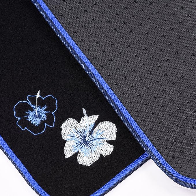 CAR PASS Universal Fit Embroidery Butterfly and Flower Car Floor Mats, - Image 7