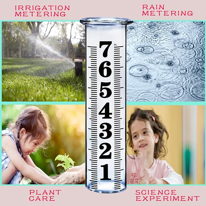 7 Inch Plastic Rain Gauge Replacement Tube, Upgrade Freeze Proof Outdoor Rain - Image 5