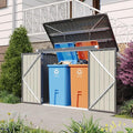 Aoxun 80 CU.FT Outdoor Storage Shed Metal Trash Can Storage by Aoxun