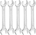 HARFINGTON 5pcs Double Open End Wrench 12mm x 14mm Metric 15 Degree Offset by HARFINGTON