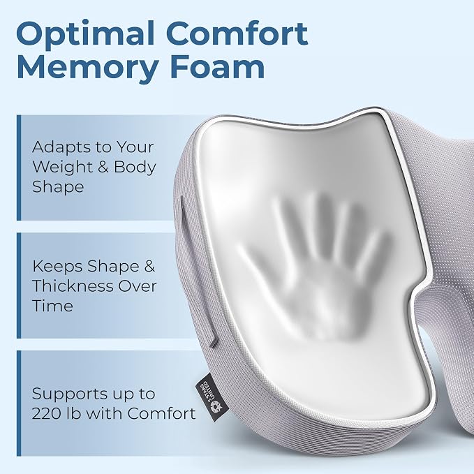 5 STARS UNITED Seat Cushion for Tailbone Pain Relief – Memory Foam Lifting - Image 4