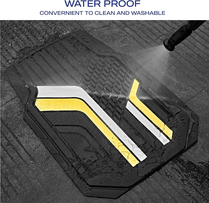 Skechers Heavy Duty Rubber Car Floor Mats, Dual Color Design Floor Mats - Image 5