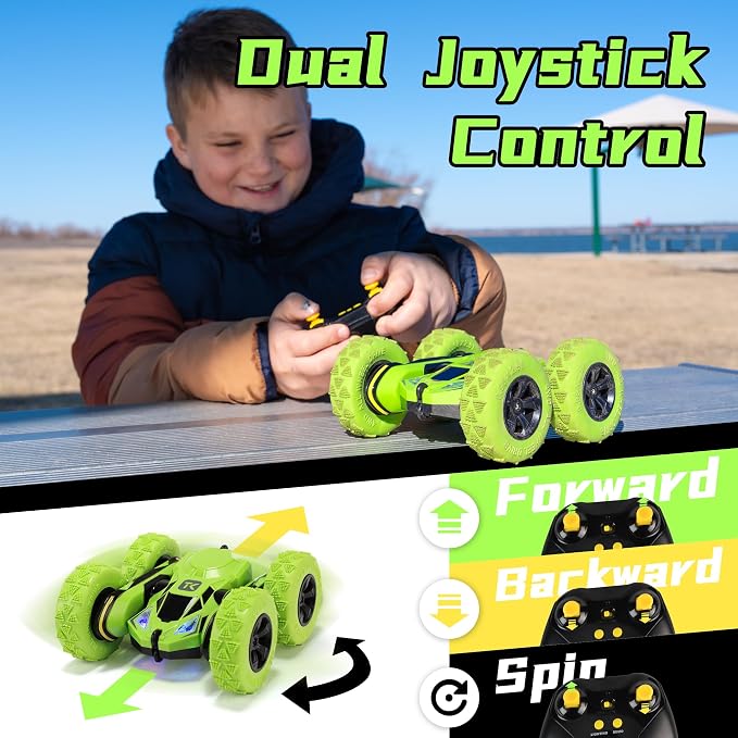 Threeking RC Stunt Cars Remote Control Car Double-Sided Driving 360-degree - Image 7