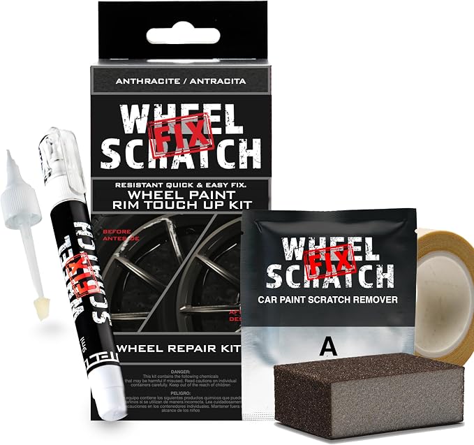 Anthracite Gray Rim Touch Up Paint Kit, Car Wheel Scratch Repair Kit, Wheel by ScratchFixProducts