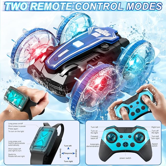 Toys for Ages 5-13, Amphibious Remote Control Car, 2.5GHz 4WD 131Ft 360° - Image 5