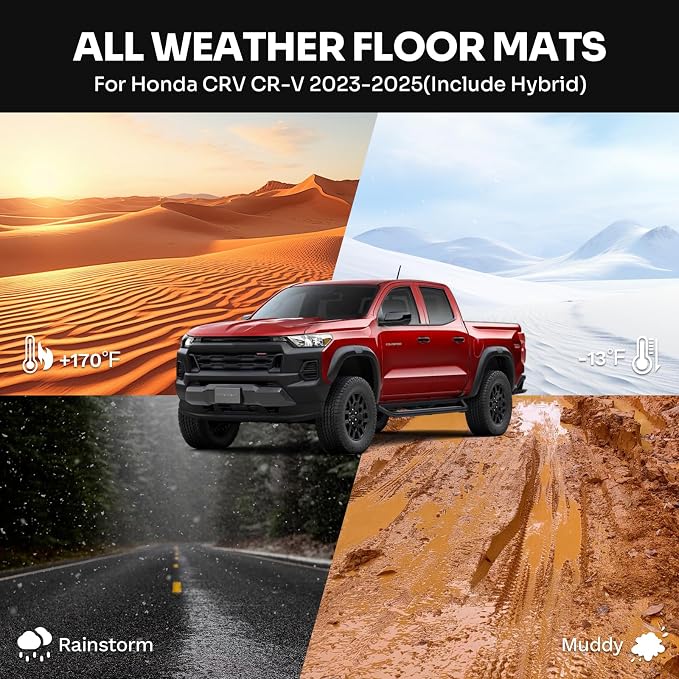 Powerty Floor Mats for 2023-2025 Chevy Colorado/GMC Canyon Accessories - Image 4
