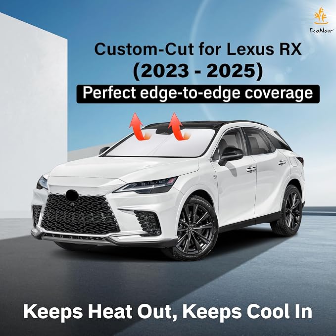 Econour Windshield Sun Shade for 2023-2025 Lexus RX 350 450h Accessories - Image 2