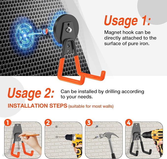 3Pcs Large Magnetic Hooks Heavy Duty - Image 7
