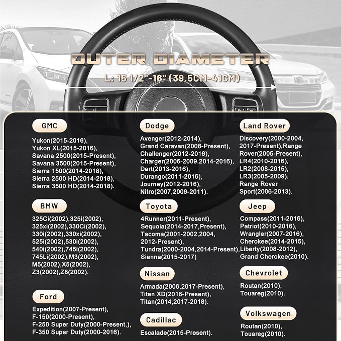 SEG Direct Car Steering Wheel Cover - Image 5