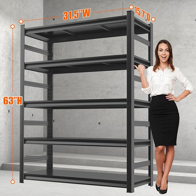Adjustable Heavy Duty Metal Garage Shelving Unit - Image 3