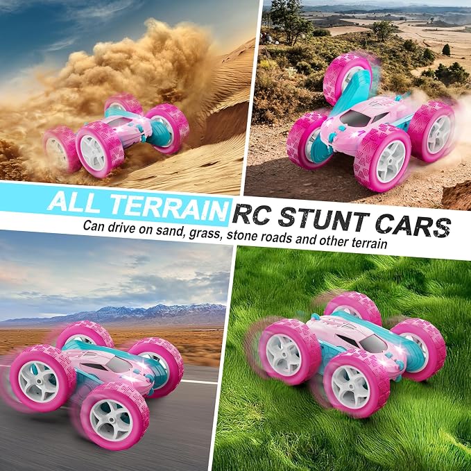 RC Cars, 2.4 GHZ Double Sided RC Stunt Car 360° Rotating Remote Control Crawler - Image 5