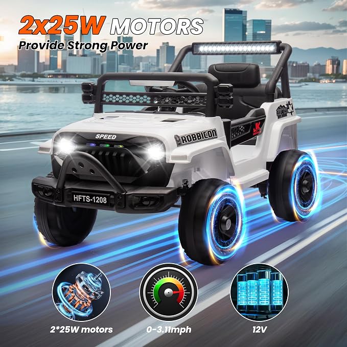 12V Ride on Electric Truck Car for Kids, 12V Kids Electric Vehicles w/Remote - Image 2