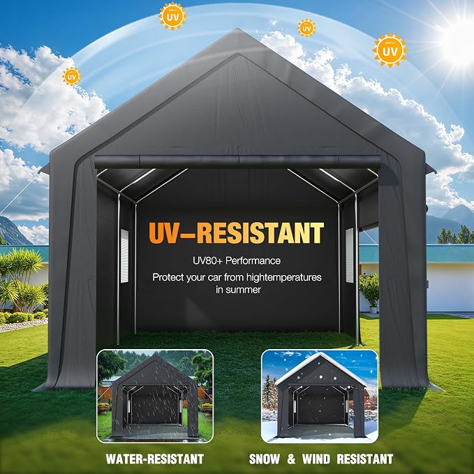 Polar Aurora Carport, 12x20 FT Heavy Duty Carport - Image 6