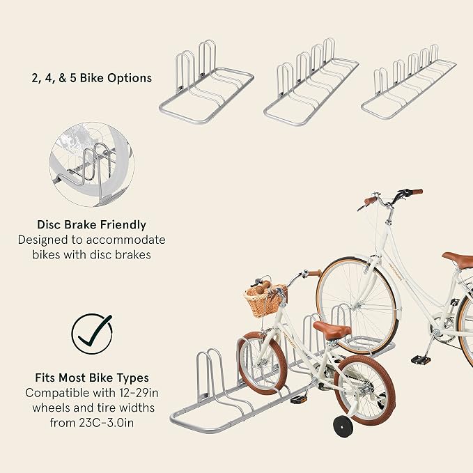 Retrospec Stash Rack 2, 4 & 5 Bike Floor Stand Bicycle Storage Organizer - Image 2