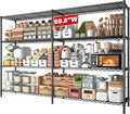 REIBII 69.8" W Storage Shelves 1250LBS Wire Shelving Unit 4 Tier Metal Shelving by REIBII