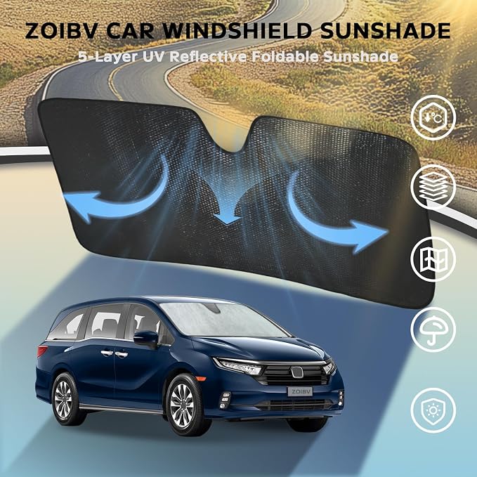 Windshield Sun Shade for 2018-2023 Chevrolet Traverse LS LT RS Redline Premier - Image 3