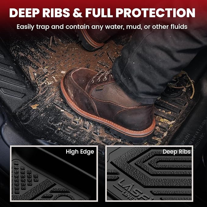 LASFIT Floor Mats&Trunk Liner for Ford Expedition 2018-2024 8 Seats, All - Image 2