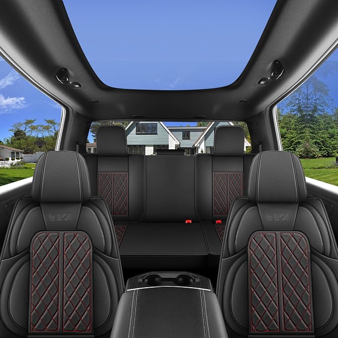 Car Seat Cover Custom Fit for Dodge Ram 1500 2500 3500 2002-2024 Faux Leather - Image 7
