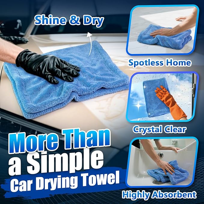 Airlab Microfiber Towels for Cars Wash Drying Towel Detailing Cloth, Ultra - Image 6