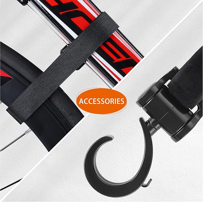 2PACK Bike Rack Garage Bike Wall Mount Bicycle Wall Hanger Bike Hook Bike - Image 6