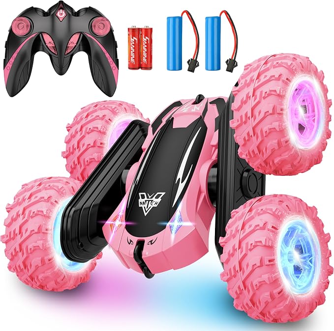 Remote Control Car, 2.4GHz RC Stunt Car, Double Sided 360° Rotating RC Cars by KKONES