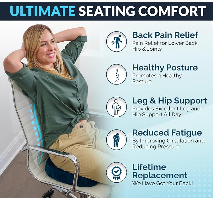 ComfiLife Gel Enhanced Seat Cushion – Office Chair Cushion – Non-Slip Gel & - Image 4
