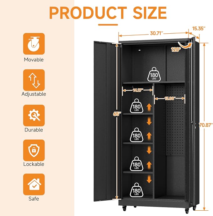 Metal Garage Storage Cabinet - Image 3
