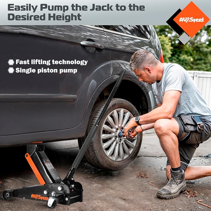 3 Ton Floor Jack, Heavy Duty Hydraulic Jack - Image 6