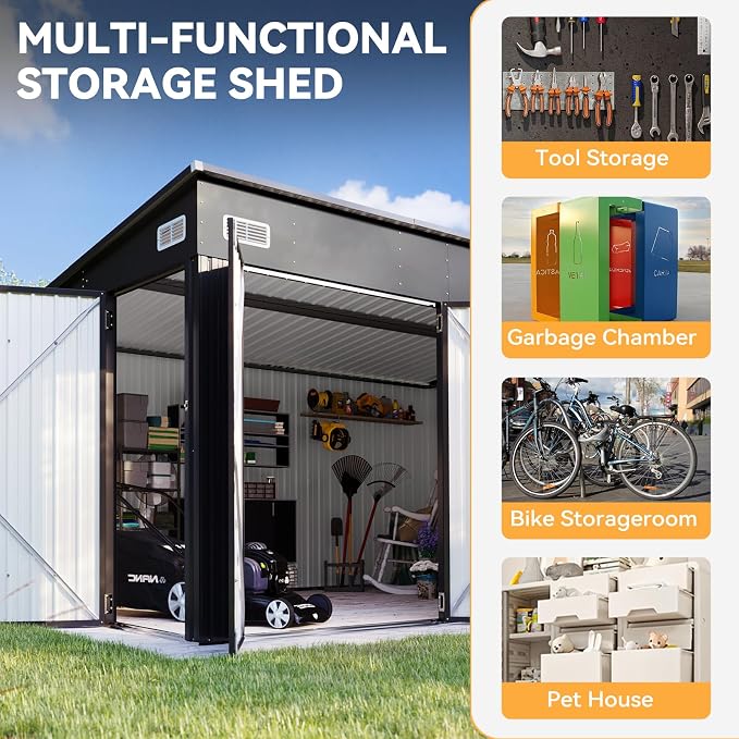 Aoxun 11.5’x7.5’ Shed Outdoor Storage Shed - Image 5
