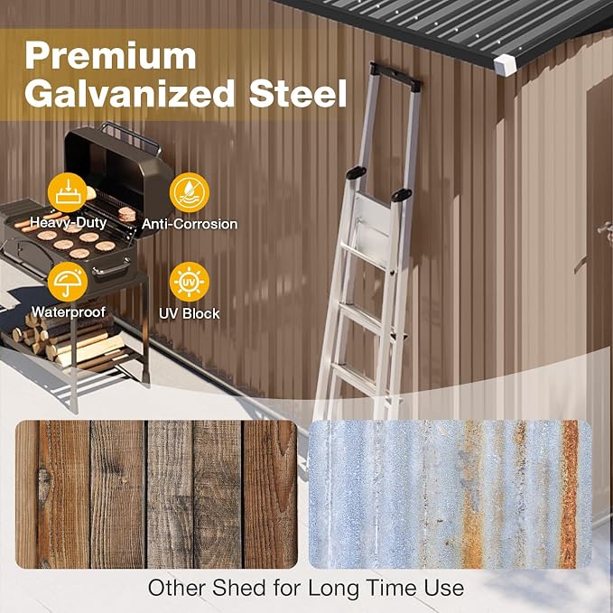 8x6 FT Outdoor Storage Shed - Image 7