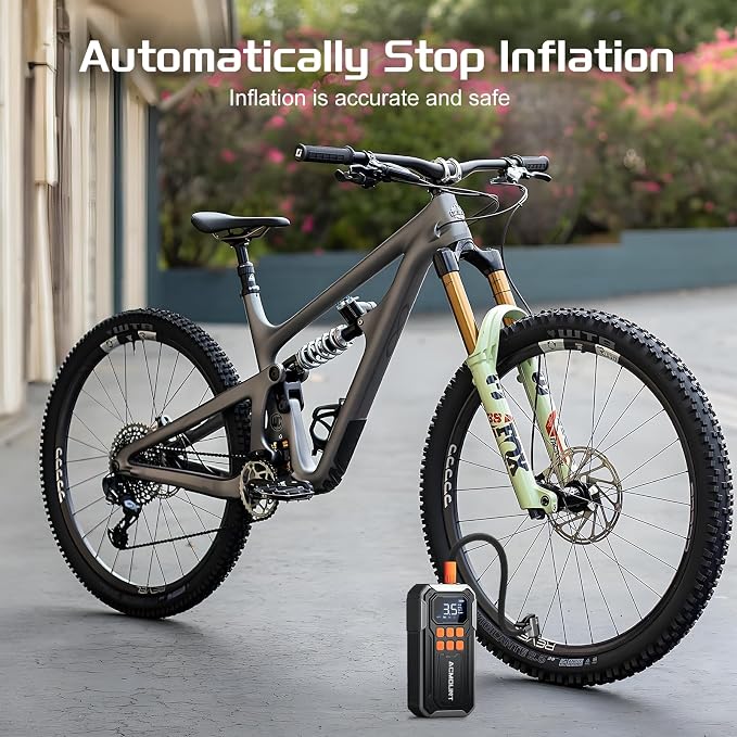 Tire Inflator Portable Air Compressor, 160PSI 10000mAH, 3X Faster Cordless Air - Image 9