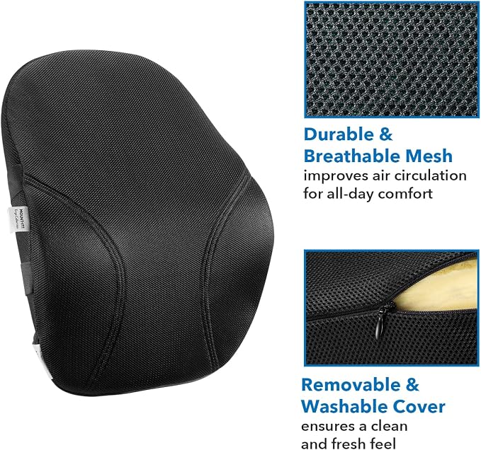 Mount-It! Office Chair Cushion, Lumbar Support Pillow - Image 5