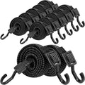Bungee Cords with Hooks, 40 Inch Flat Adjustable Bungee Cords with Hooks Heavy by Rugtol