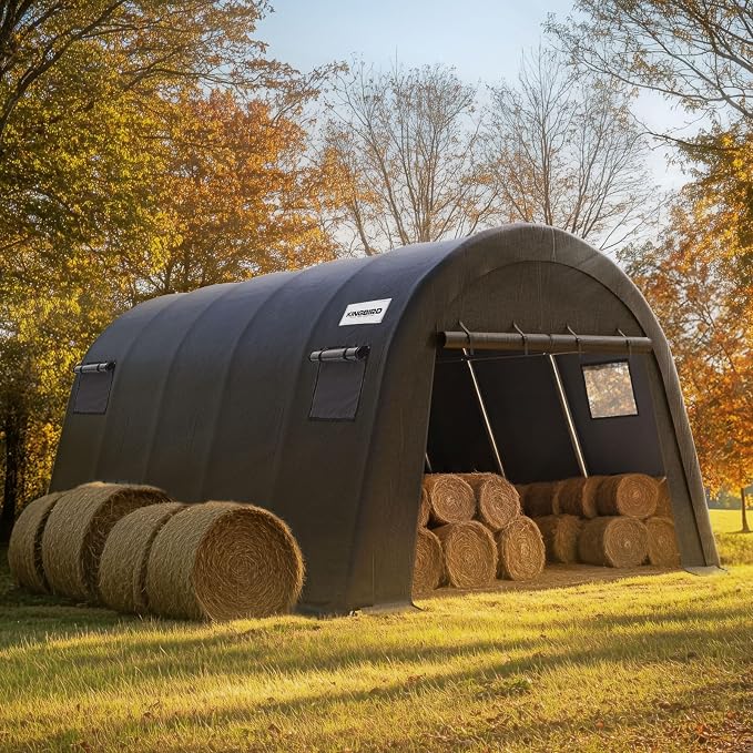 KING BIRD 12' x 20' Oval Pipe Heavy Duty Carport - Image 10
