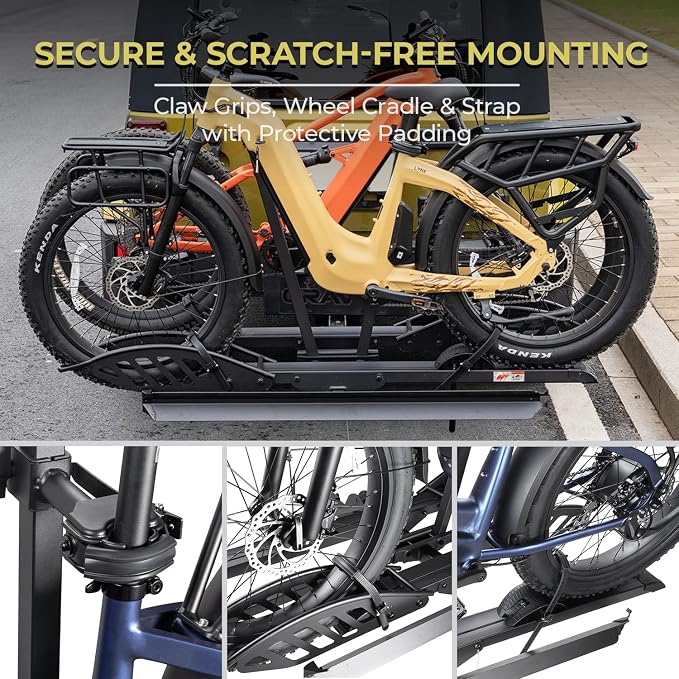 CyberRack E2 Hitch 2-Bike Rack for Car, Ebike Rack - Image 4