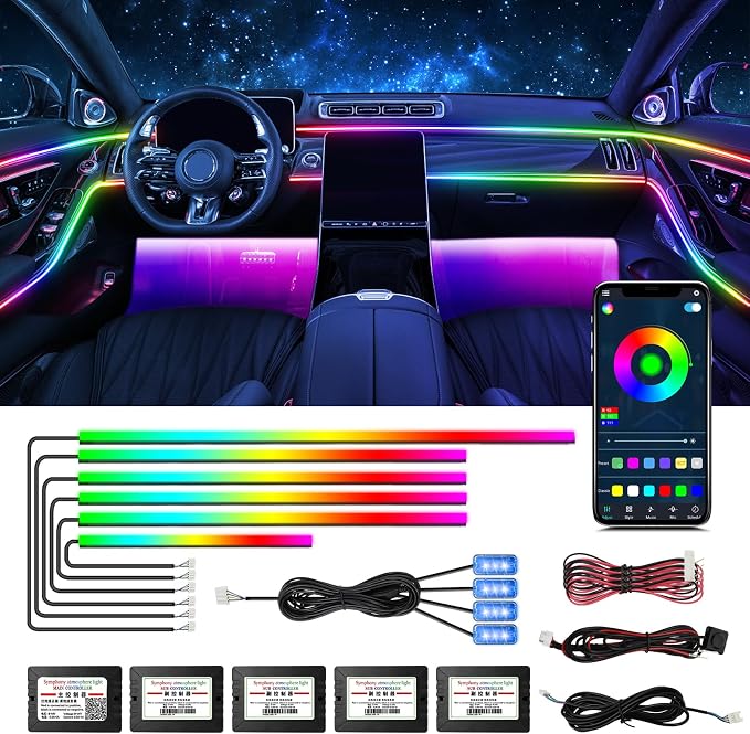 WEBUPAR Dreamcolor Acrylic Interior Lights, 10 in 1 LED Strip Lights by WEBUPAR