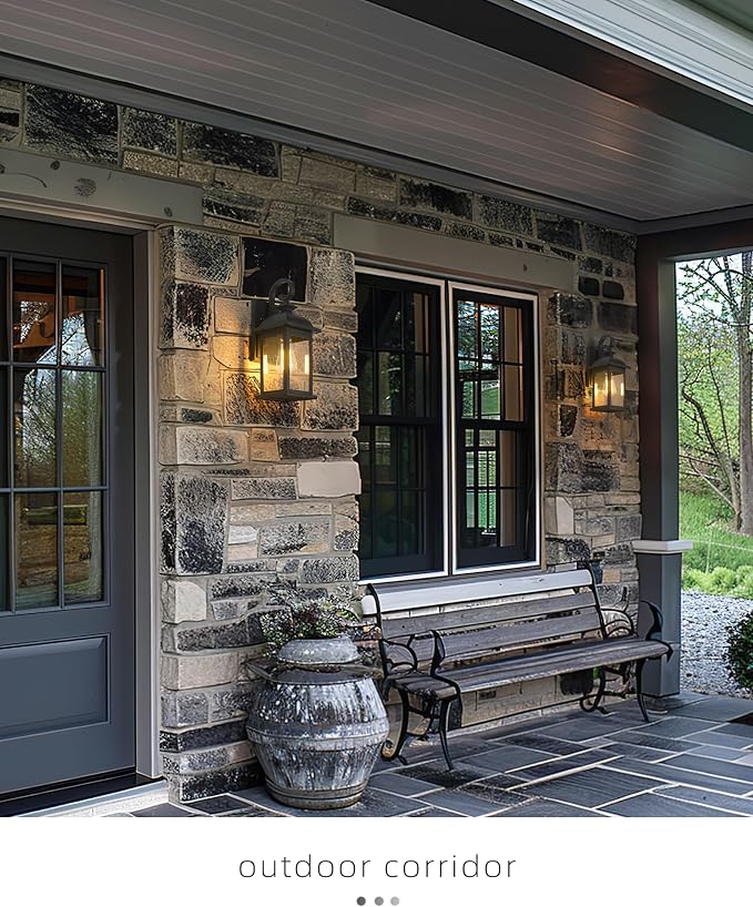 FEMILA Exterior Wall Sconce, 2 Packs Outdoor Waterproof Wall Lights Fixture - Image 3