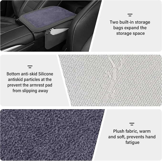 SINGARO Car Leather Center Console Cover - Image 3