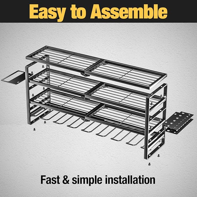 YYR 4 Layer Power Tool Organizer Wall Mount, Cordless Drill Hanger Storage Rack - Image 8
