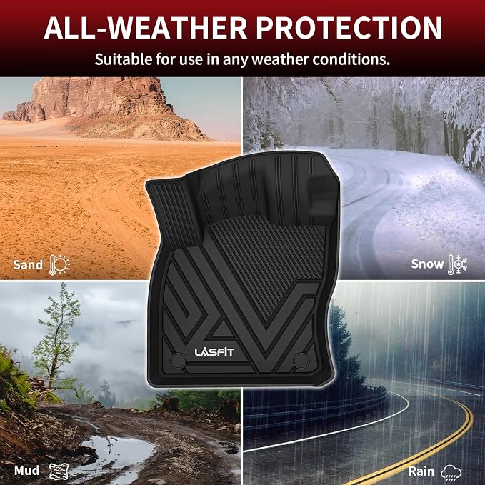 LASFIT Floor Mats Fit for Volkswagen Tiguan 2024 2023 2022 2021 2020 2019 2018 - Image 5
