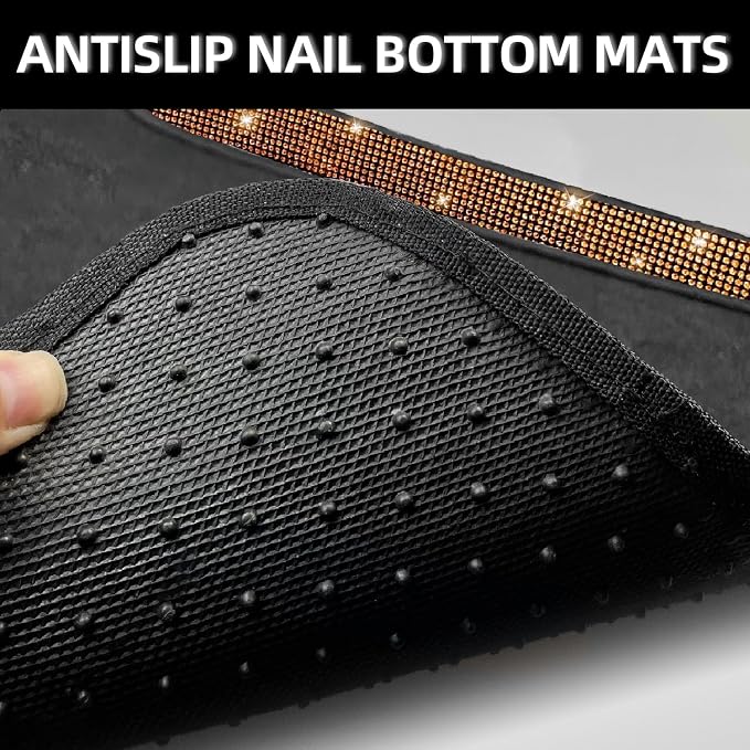 NBTEPEM Bling Car Floor Mats Full Set, Universal Fit Most Cars - Image 4