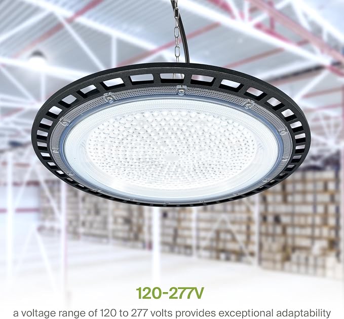 ASD LED High Bay UFO Light Fixture, Commercial Shop Lighting | Plug & Play Cable - Image 7