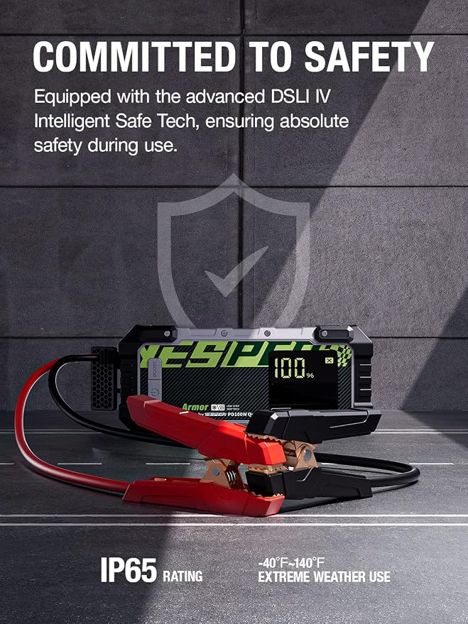 YESPER Car Jump Starter, 3000A Peak Portable Jump Starter - Image 6